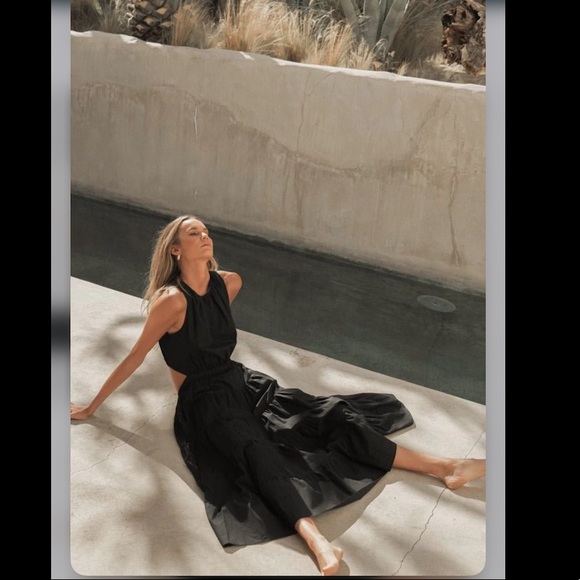 BNWT Bohme Carlotta tiered maxi dress in black - Size Small - Picture 5 of 11